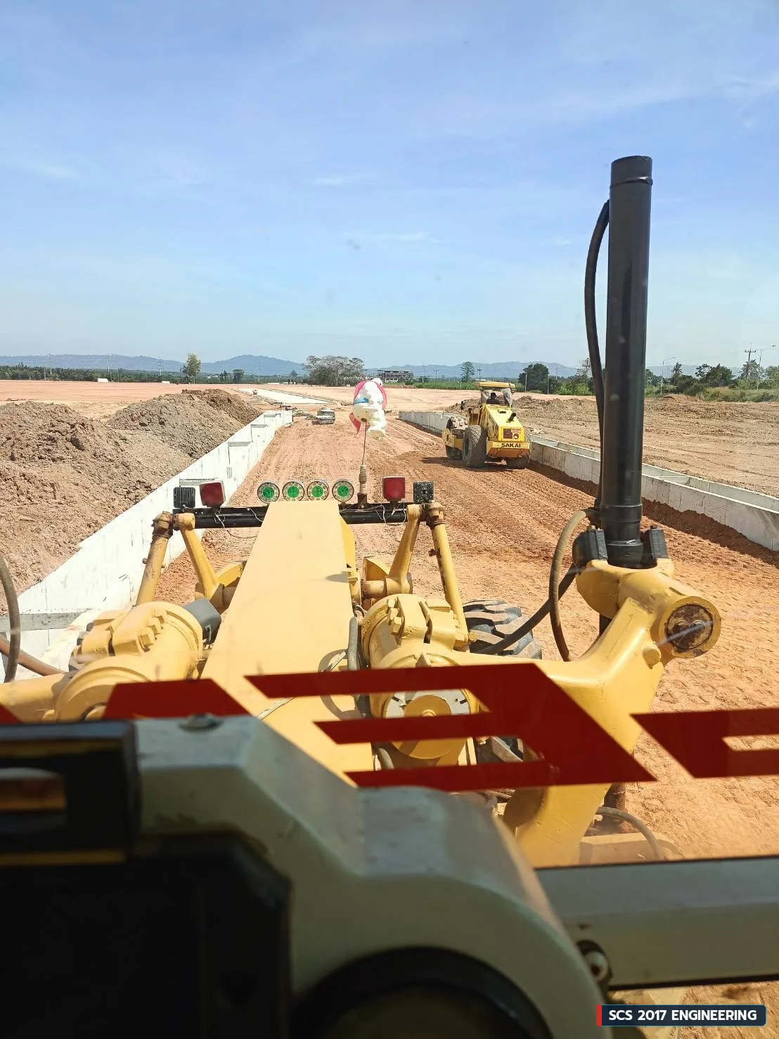 รถเกรดเดอร์ปรับระดับชั้นดิน งานถนน SCS